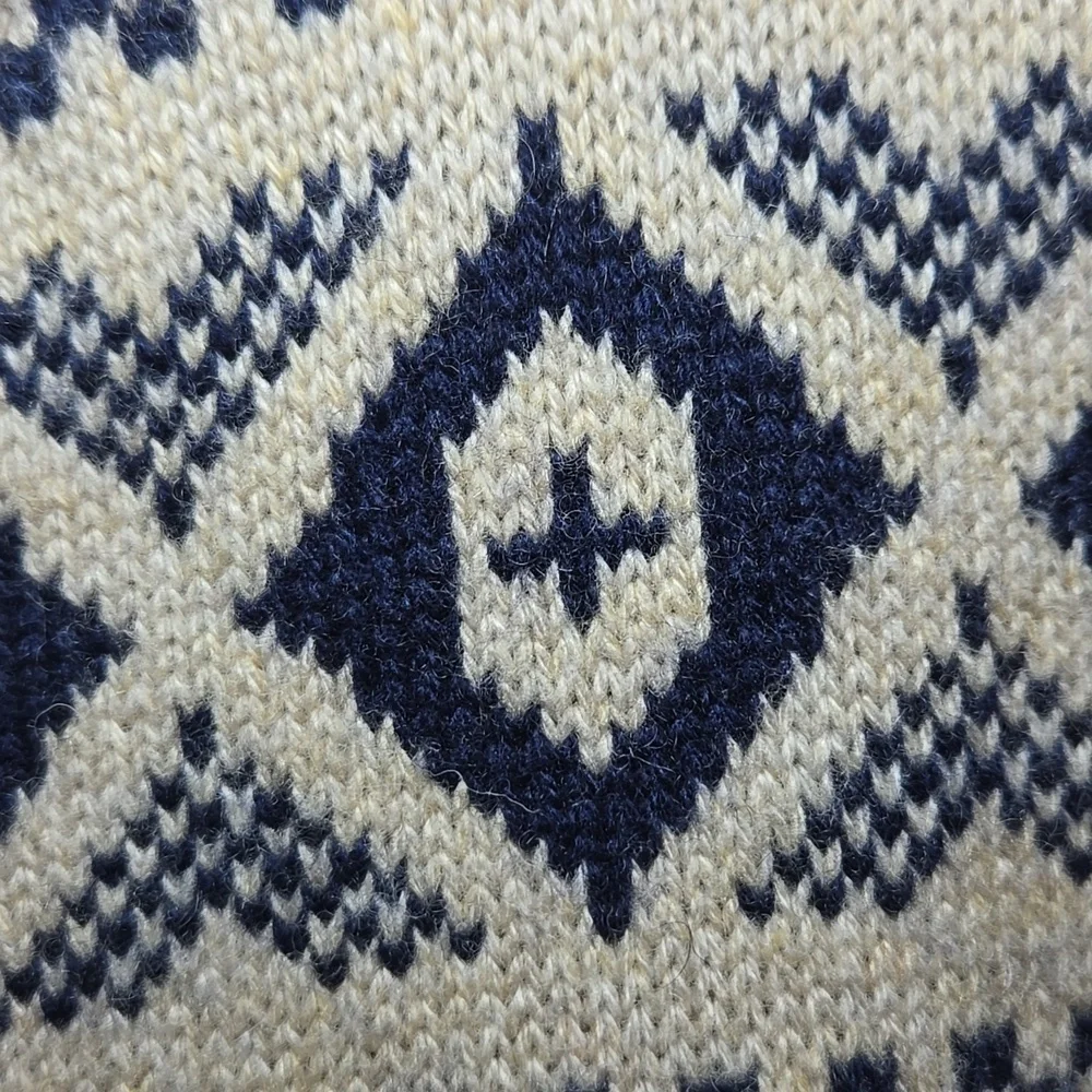 J. Crew Raglan Fair Isle Supersoft Wool Pullover Sweater